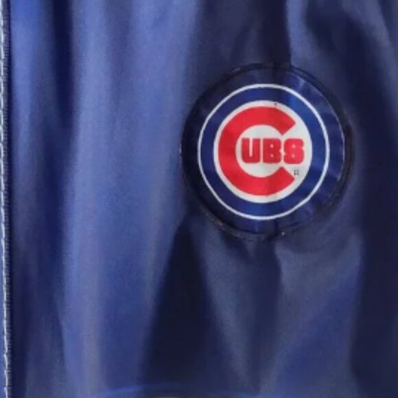 Vtg 1991 Chicago Cubs Jacket Mens XL Blue White MLB Baseball Rain Windbreaker - Picture 2 of 8